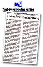 Rheinische Post / Neuß-Grevenbroicher Zeitung - Mai 2004: Kostenfreie Erstberatung Rheinische Post / Neuß-Grevenbroicher Zeitung - Mai 2004: Kostenfreie Erstberatung